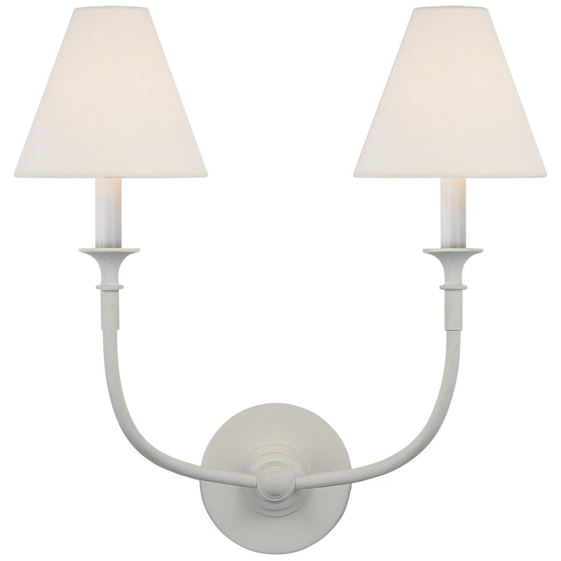 Piaf 2-Light Wall Sconce in Plaster White