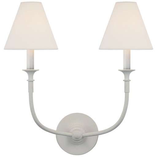 Piaf 2-Light Wall Sconce in Plaster White
