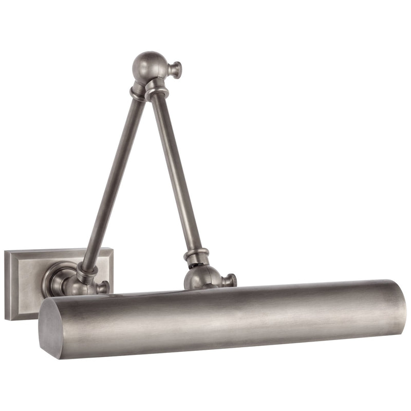 Cabinet Maker 12" Double Library Picture Light in Antique Nickel