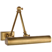 Cabinet Maker 12" Double Library Picture Light in Hand-Rubbed Antique Brass