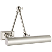 Cabinet Maker 12" Double Library Picture Light in Polished Nickel