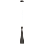 Utopia 5" Metal Mini Pendant in Aged Iron