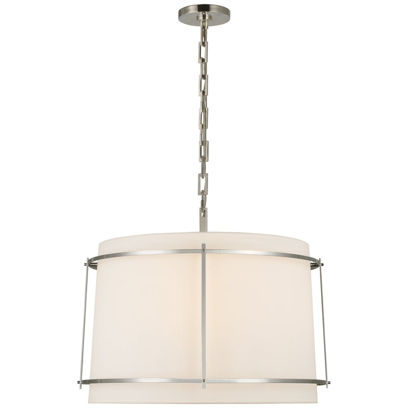 Callaway Large 3-Light Drum Pendant in Polished Nickel