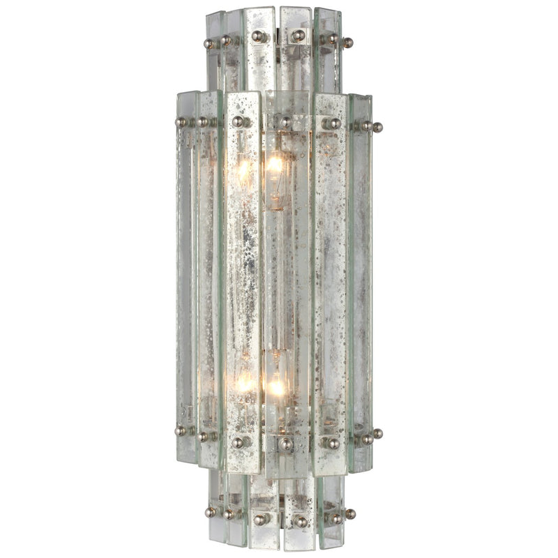 Cadence Small Tiered 2-Light Wall Sconce in Polished Nickel