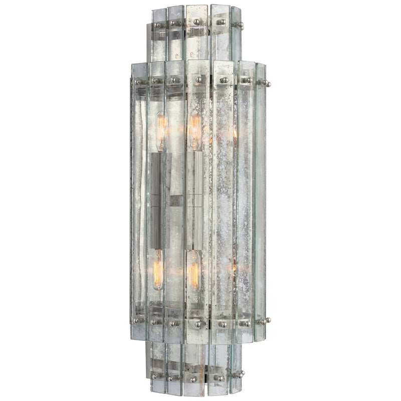 Cadence Large Tiered 2-Light Wall Sconce in Polished Nickel
