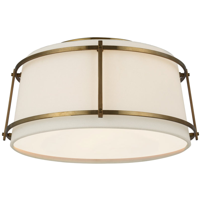 Callaway Small 2-Light Flush Mount in Hand-Rubbed Antique Brass