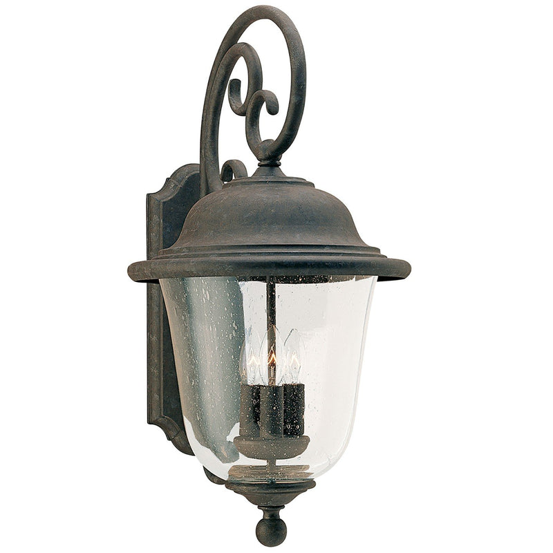 Trafalgar 3-Light Outdoor Wall Lantern in Oxidized Bronze