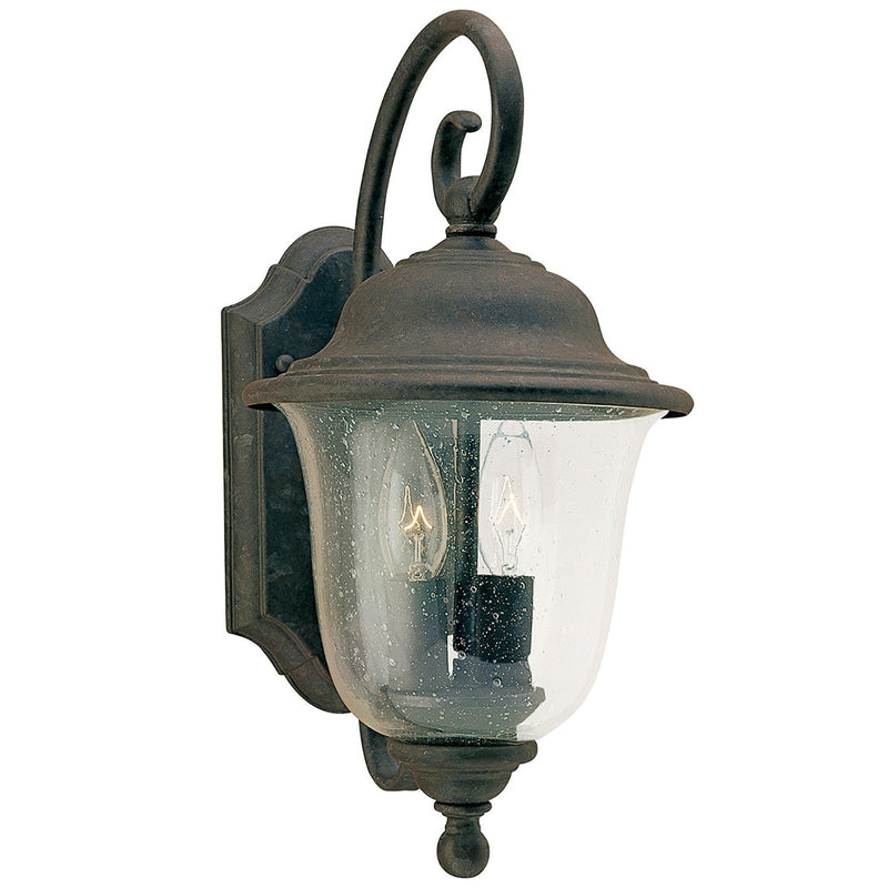 Trafalgar 2-Light Small Outdoor Wall Lantern in Oxidized Bronze