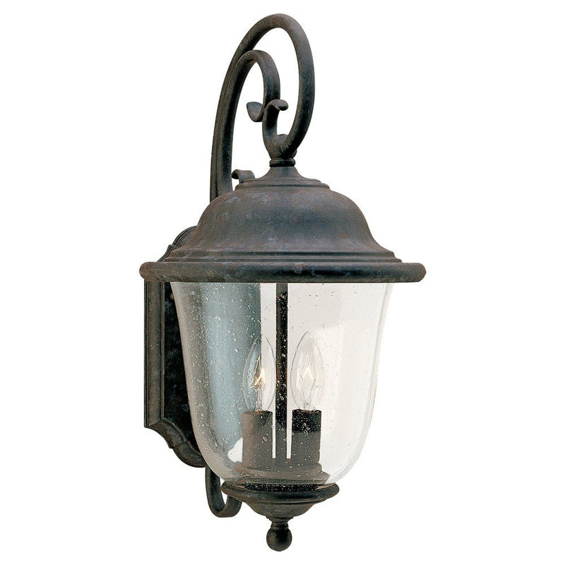 Trafalgar 2-Light Medium Outdoor Wall Lantern in Oxidized Bronze