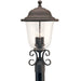 Trafalgar Three Light Outdoor Post Lantern in Oxidized Bronze