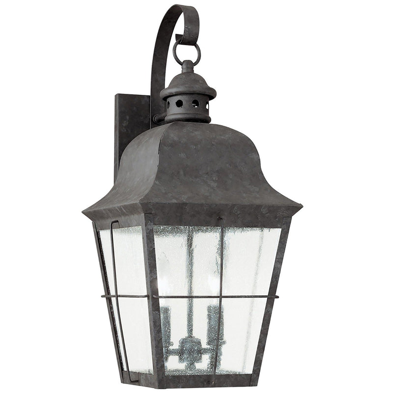 Chatham 2-Light Outdoor Wall Lantern in Oxidized Bronze