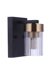 Bond Street 1 Light 4.5" Wall Sconce in Flat Black/Satin Brass