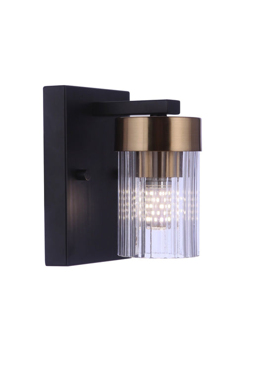 Bond Street 1 Light 4.5" Wall Sconce in Flat Black/Satin Brass
