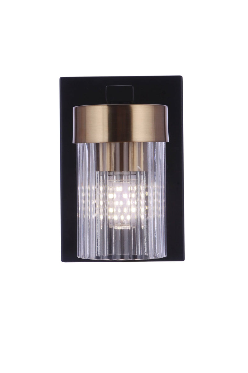 Bond Street 1 Light 4.5" Wall Sconce in Flat Black/Satin Brass