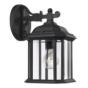 Kent One Light Outdoor Wall Lantern in Black