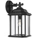 Kent One Light Outdoor Wall Lantern in Black