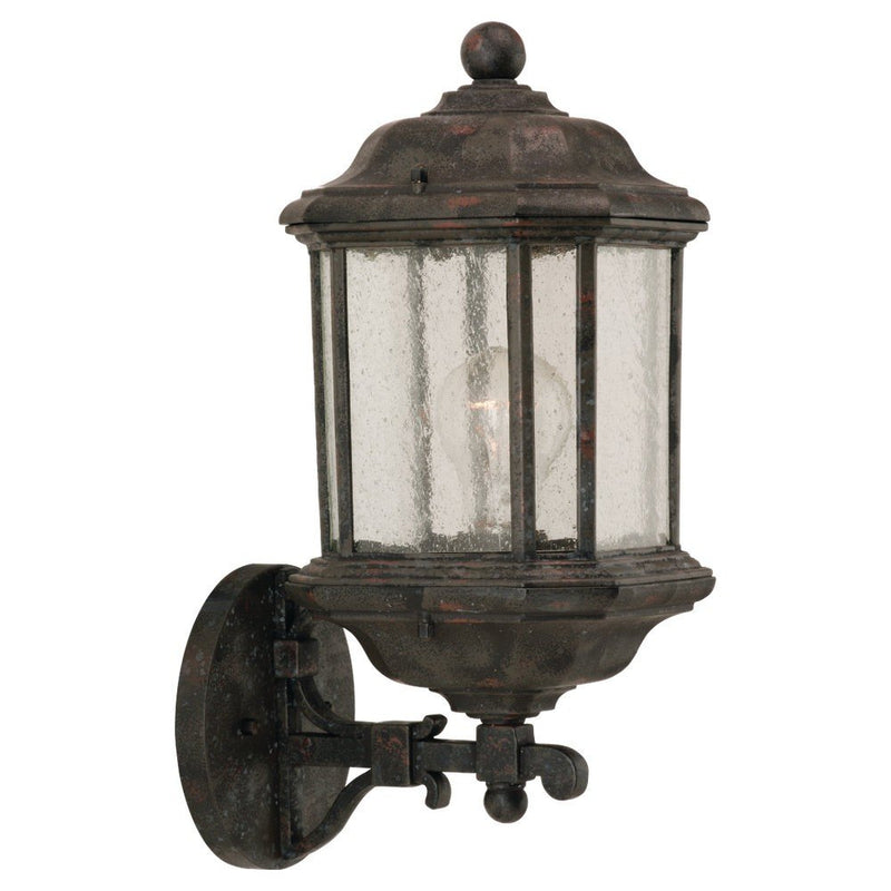 Kent Extra-Large Clear Glass Outdoor Wall Lantern in Oxford Bronze