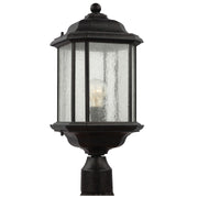 Kent Clear Glass Outdoor Post Light in Oxford Bronze