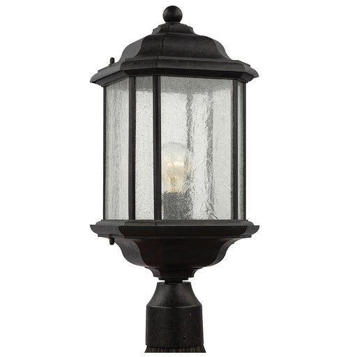 Kent Clear Glass Outdoor Post Light in Oxford Bronze