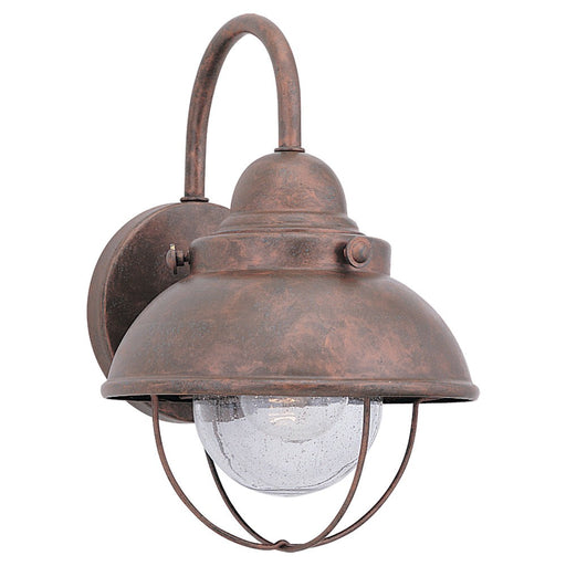 Sebring One Light Outdoor Wall Lantern in Weathered Copper