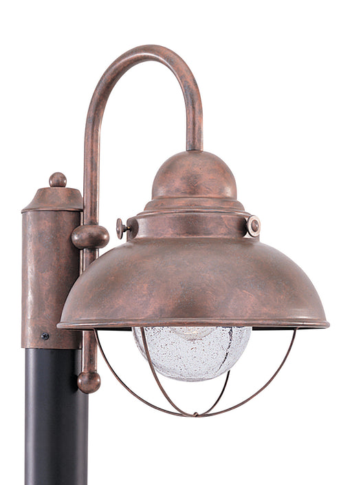 Sebring One Light Outdoor Post Lantern in Weathered Copper