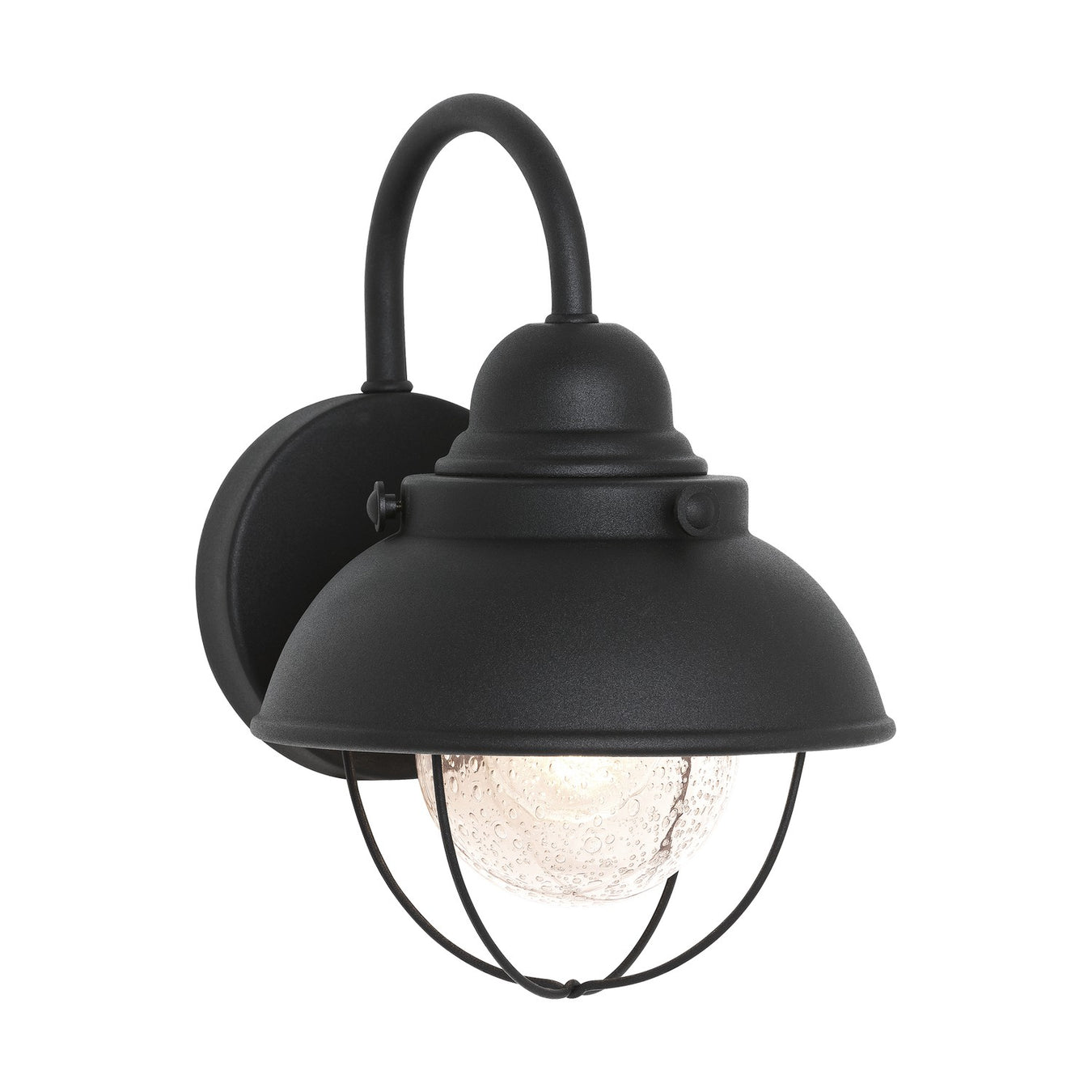 Sebring One Light Outdoor Wall Lantern in Black