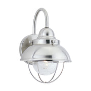 Sebring One Light Outdoor Wall Lantern in Brushed Stainless