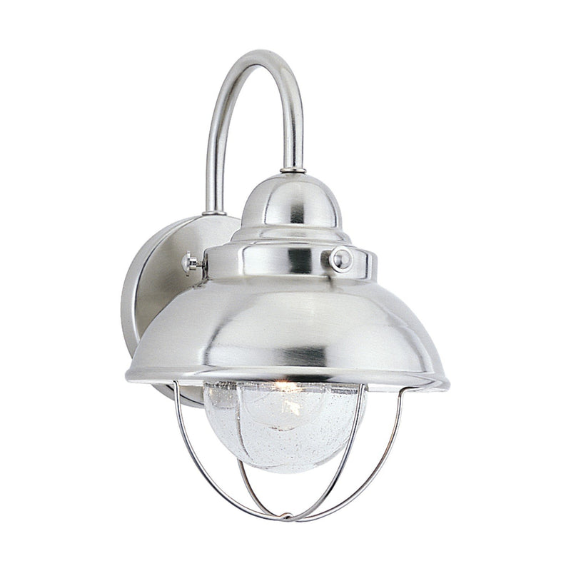 Sebring 11" Outdoor Wall Lantern in Brushed Stainless