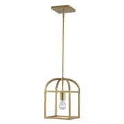 Sabriel 8" Caged Mini Pendant in Antique Gold