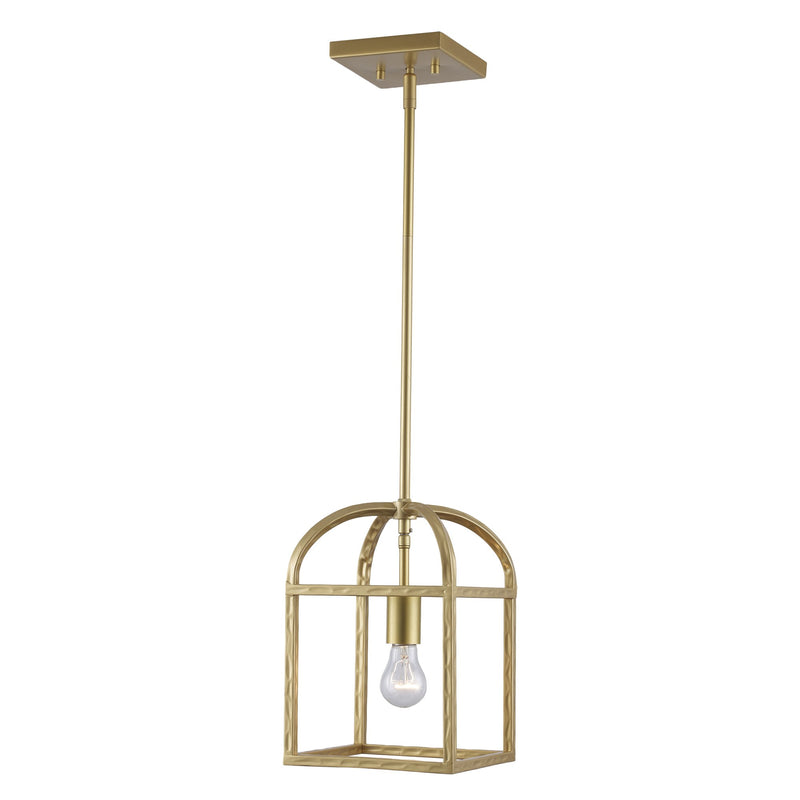 Sabriel 8" Caged Mini Pendant in Antique Gold