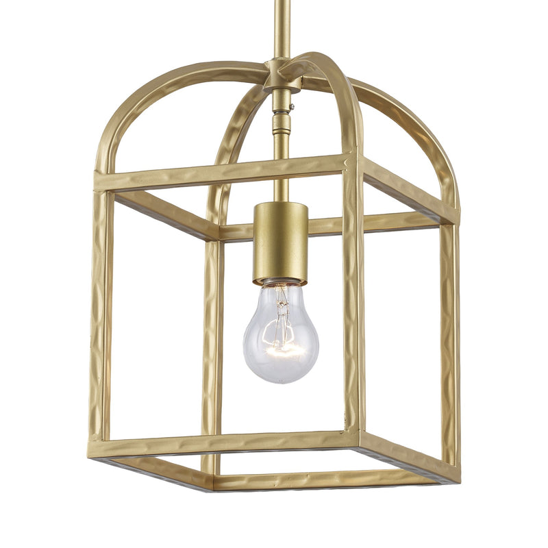 Sabriel 8" Caged Mini Pendant in Antique Gold