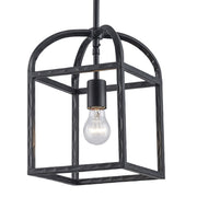 Sabriel 8" Caged Mini Pendant in Black