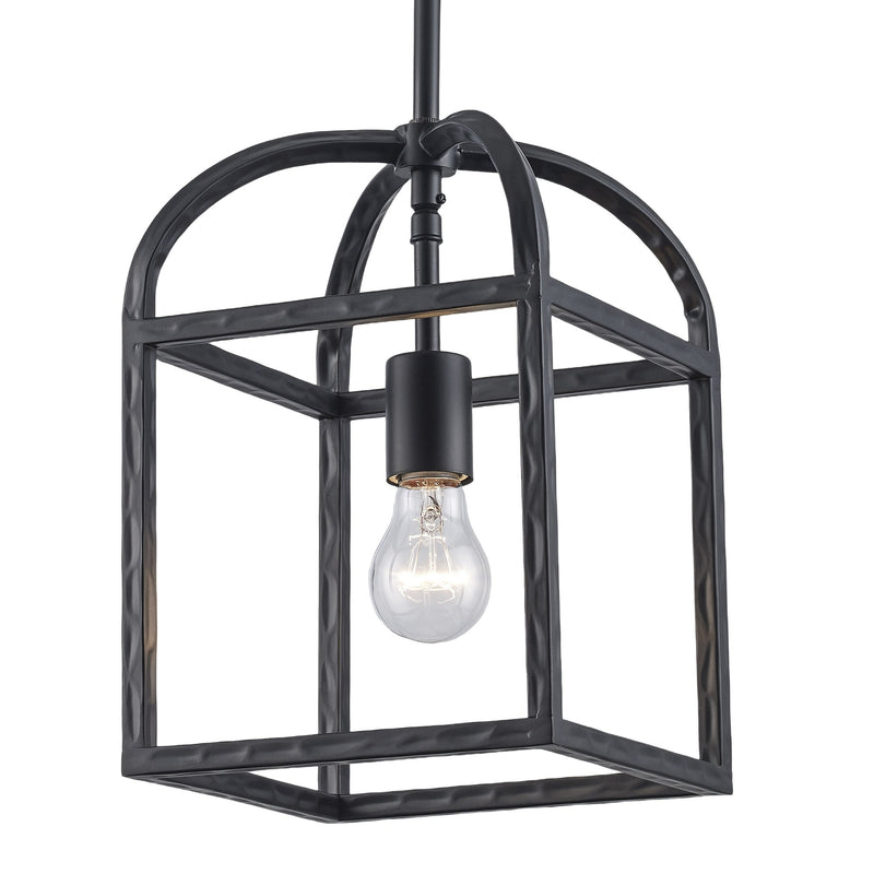Sabriel 8" Caged Mini Pendant in Black
