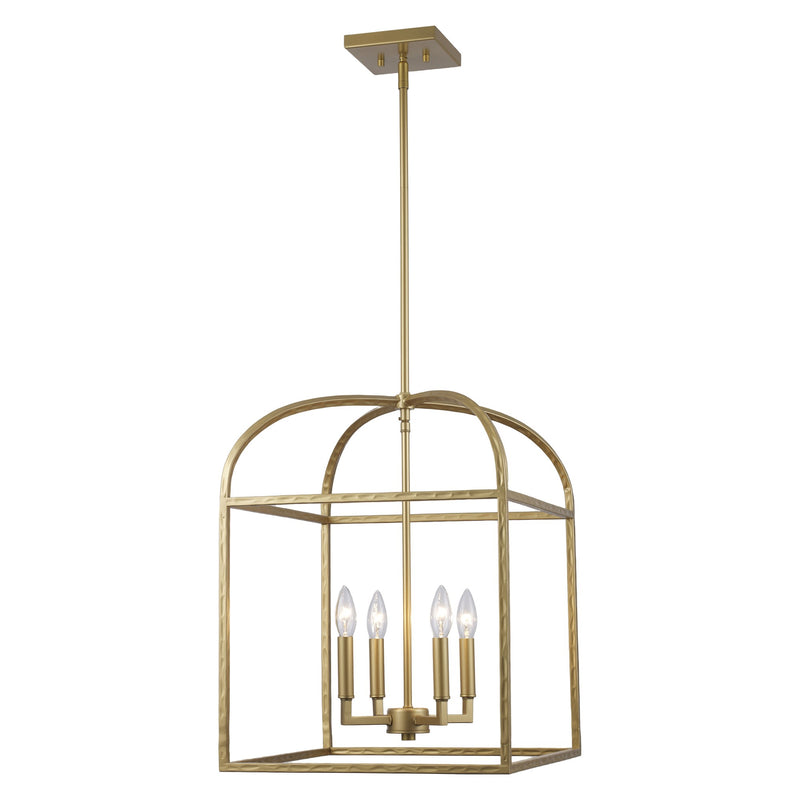 Sabriel 4-Light 16" Lantern Pendant in Antique Gold