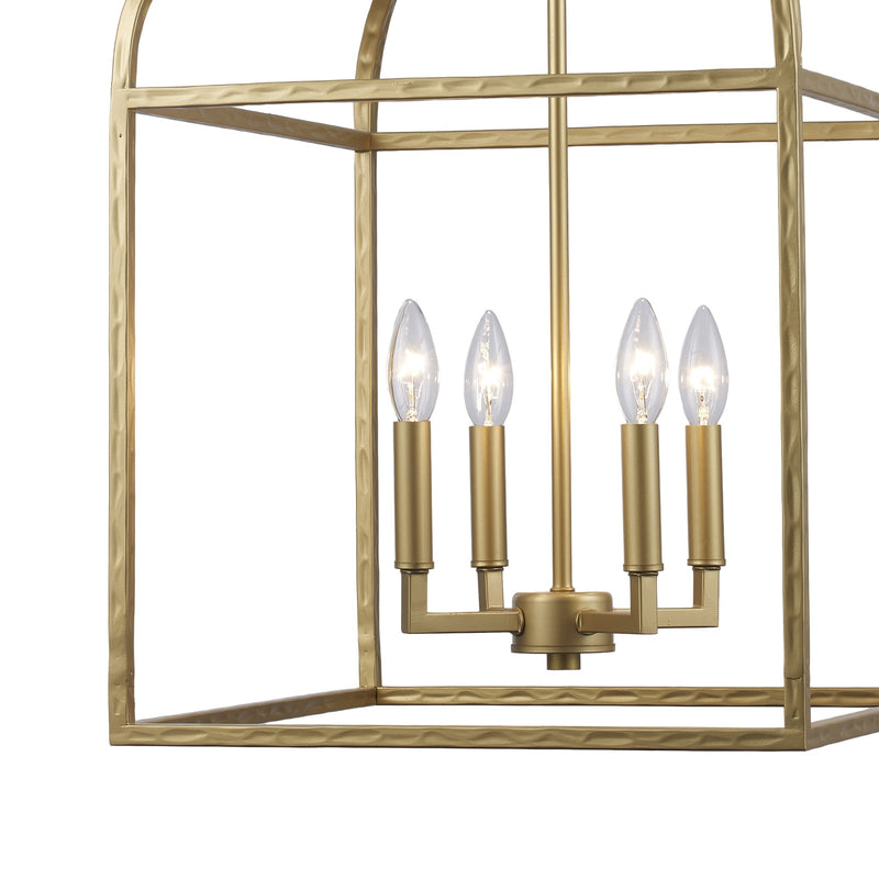 Sabriel 4-Light 16" Lantern Pendant in Antique Gold