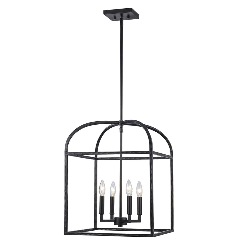 Sabriel 4-Light 16" Lantern Pendant in Black