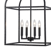 Sabriel 4-Light 16" Lantern Pendant in Black
