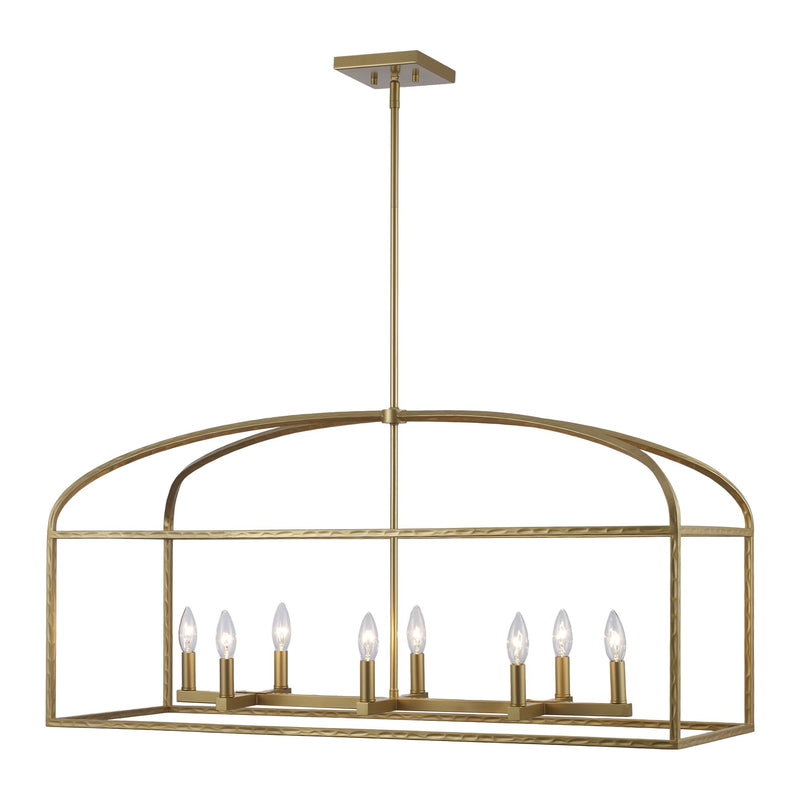 Sabriel 8-Light 40" Linear Pendant in Antique Gold