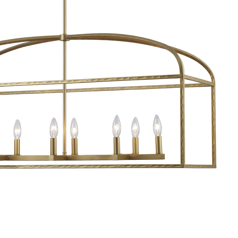 Sabriel 8-Light 40" Linear Pendant in Antique Gold