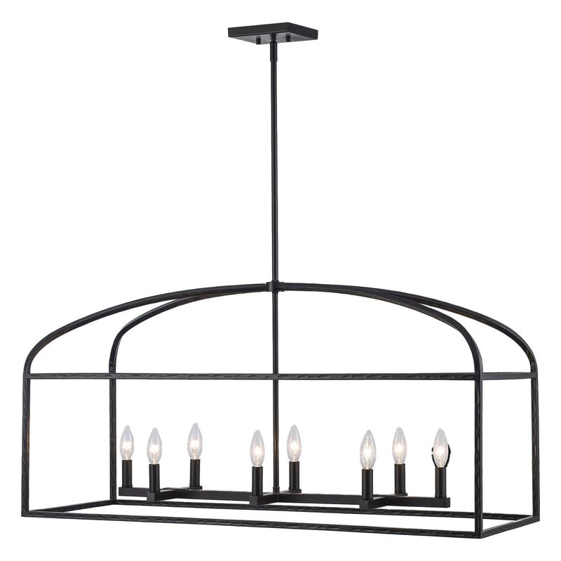 Sabriel 8-Light 40" Linear Pendant in Black