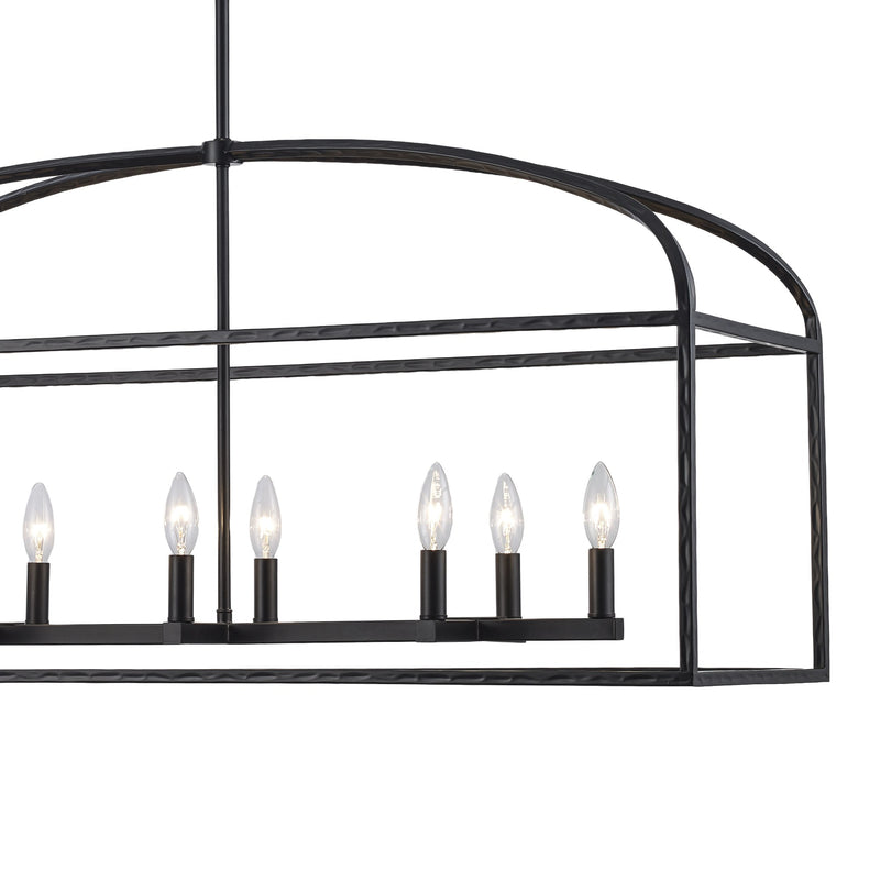 Sabriel 8-Light 40" Linear Pendant in Black
