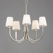 Shelter 5 Light Chandelier in Satin Nickel