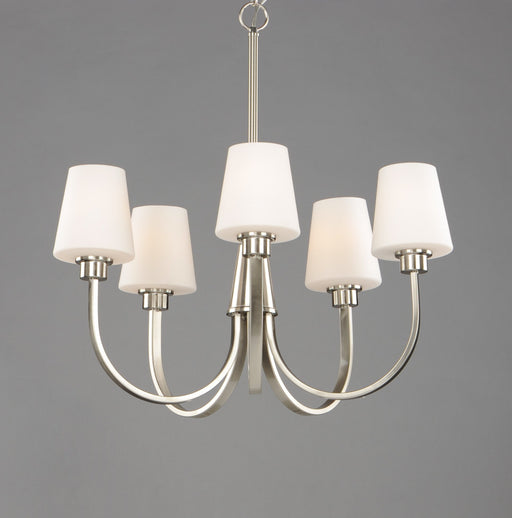 Shelter 5 Light Chandelier in Satin Nickel