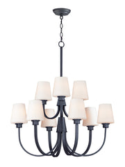Shelter 9 Light Chandelier in Black