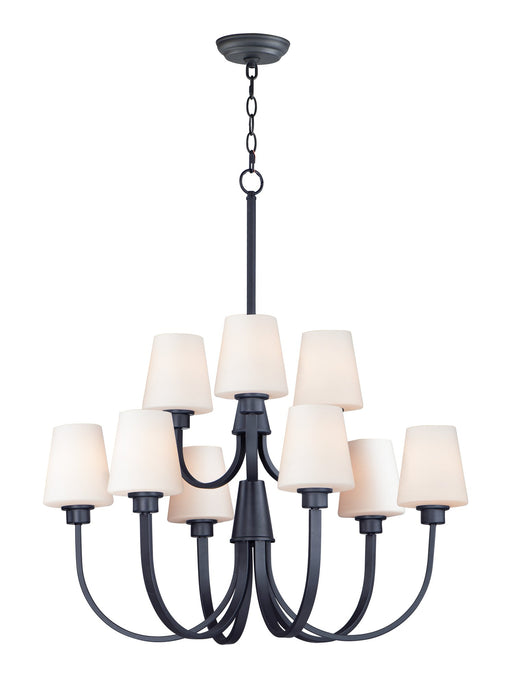 Shelter 9 Light Chandelier in Black