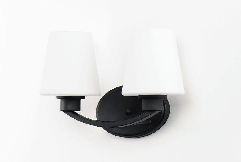 Shelter 2 Light Bath Vanity in Black
