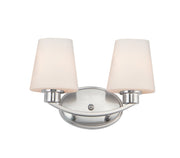 Shelter 2 Light Bath Vanity in Satin Nickel