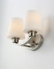 Shelter 2 Light Bath Vanity in Satin Nickel