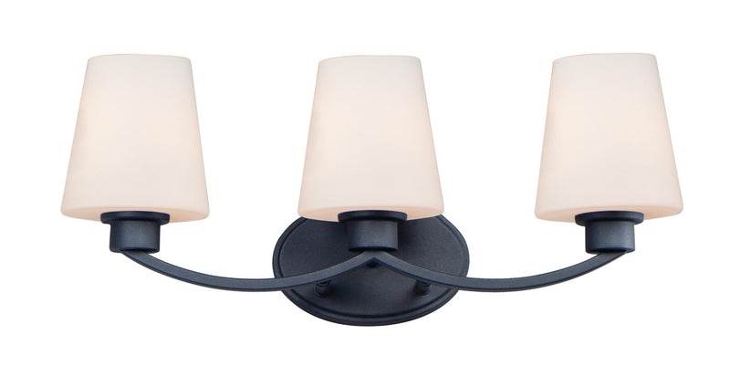 Shelter 3 Light Bath Vanity in Black
