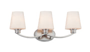 Shelter 3 Light Bath Vanity in Satin Nickel